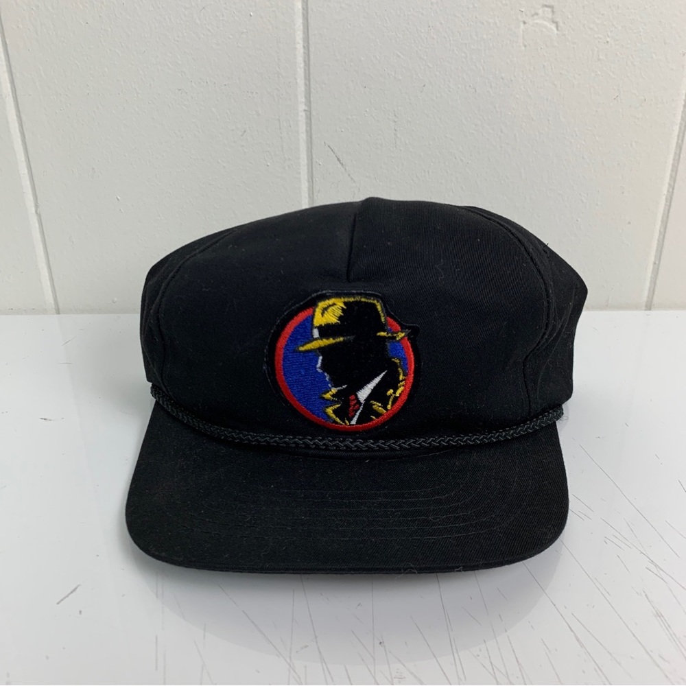 Vintage Dick Tracy SnapBack Hat Disney Black One Size NWT DEADSTOCK RARE